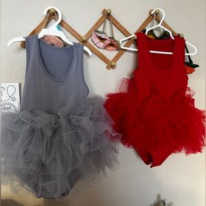 Red and Gray Tutu Set